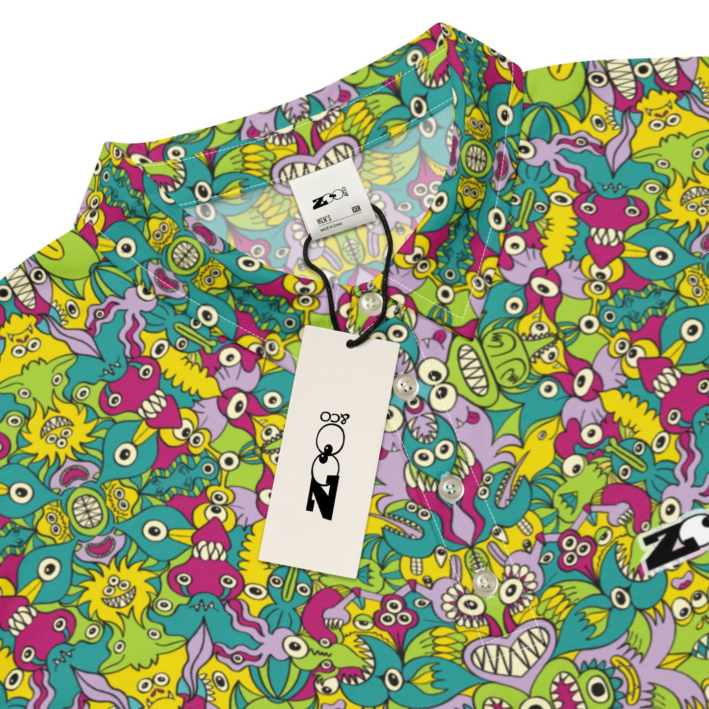 Extraterrestrial Life Men's All Over Print Slim Fit Polo. Product Details