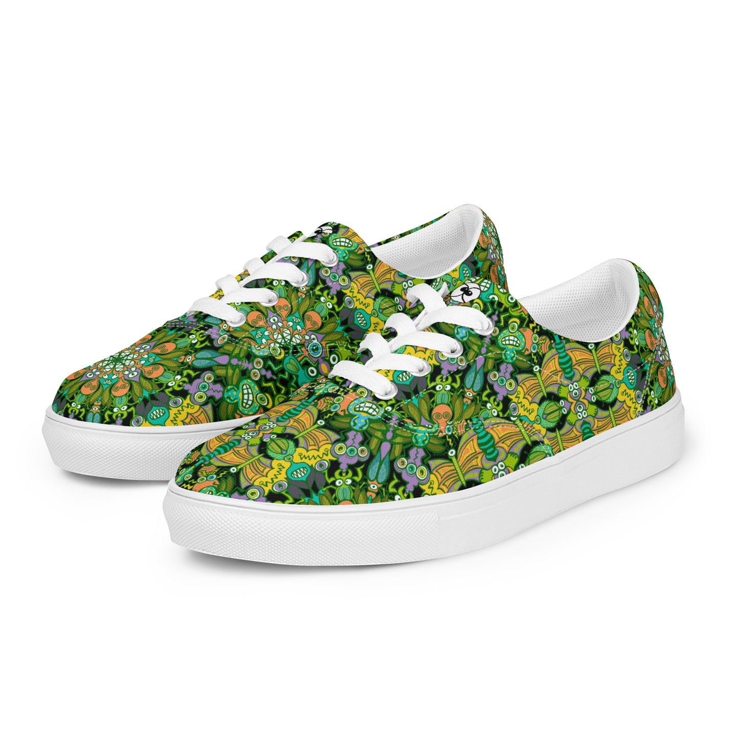 Only for true insects lovers pattern design Men’s lace-up canvas shoes. Overview