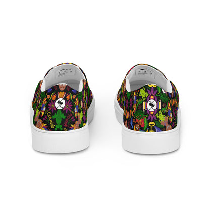 Colombia, the charm of a magical country Men’s slip-on canvas shoes. Back view