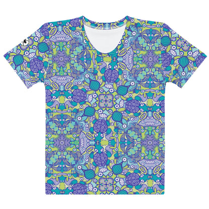 Once Upon a Time in an Ocean Full of Life Women's cotton t-shirt, flat front view