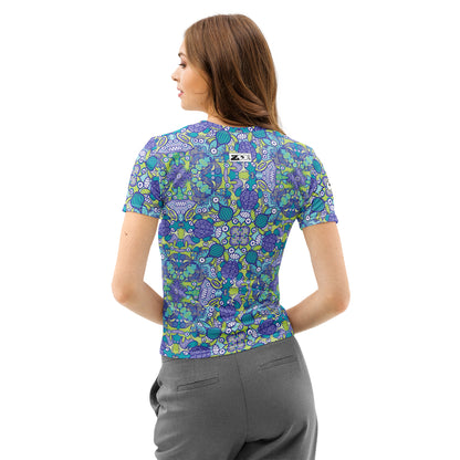 Once Upon a Time in an Ocean Full of Life Women's cotton t-shirt, lifestyle back view