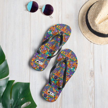 Dive into Whimsical Waters: An Undersea Odyssey - Flip-Flops. Lifestyle