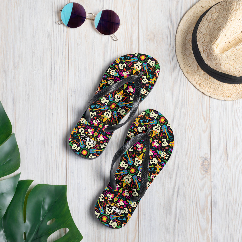 Day of the dead Mexican holiday Flip-Flops. Lifestyle