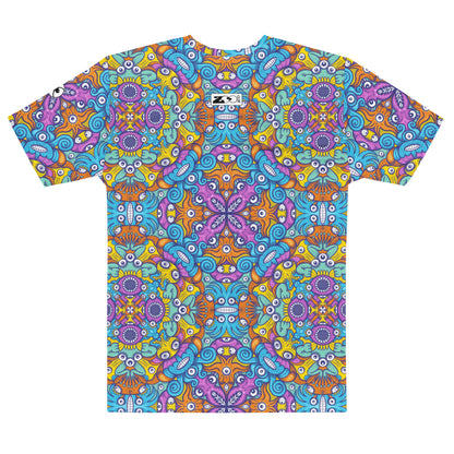 Ultimate Sea Beasts Cast from the Deep Ocean Men's cotton t-shirt, flat back view