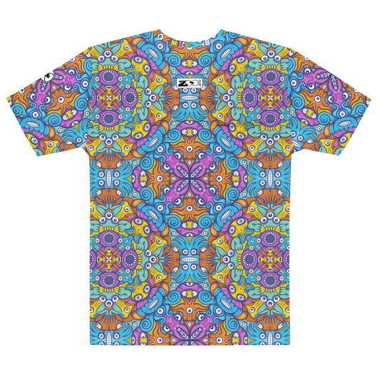 Ultimate Sea Beasts Cast from the Deep Ocean Men's cotton t-shirt, flat back view