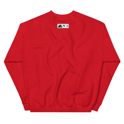 Creepy Christmas gift for Santa - Unisex Sweatshirt. Red. Back view