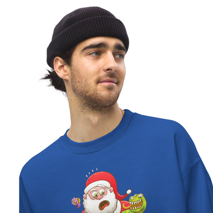 Creepy Christmas gift for Santa - Unisex Sweatshirt. Royal blue. Lifestyle