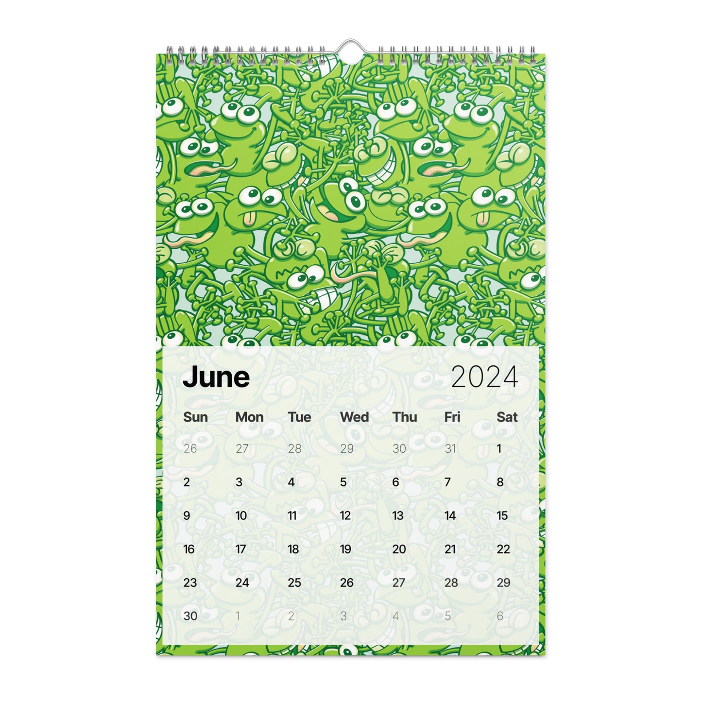 Zoo&co’s Doodle Art Wall calendar (2024). 11 x 17. June
