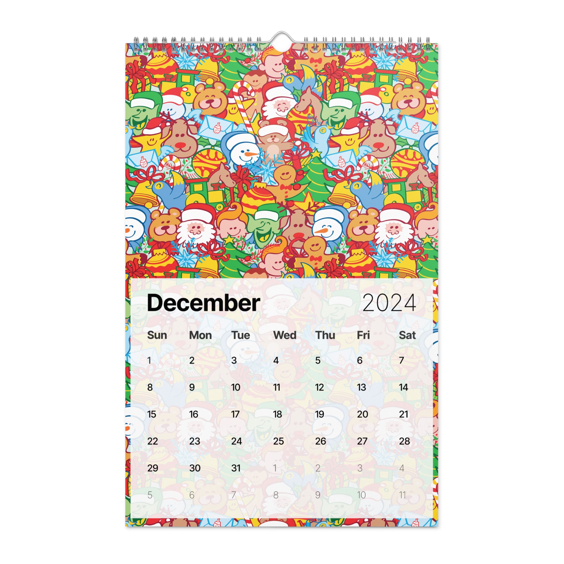 Zoo&co’s Doodle Art Wall calendar (2024). 11 x 17. December
