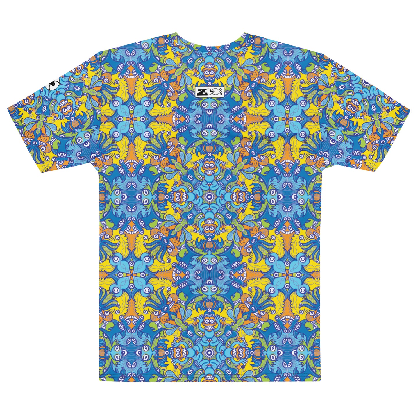 Wise Monkeys, Chaos to Mandala – Men’s Cotton All-over print T-Shirt. Back view