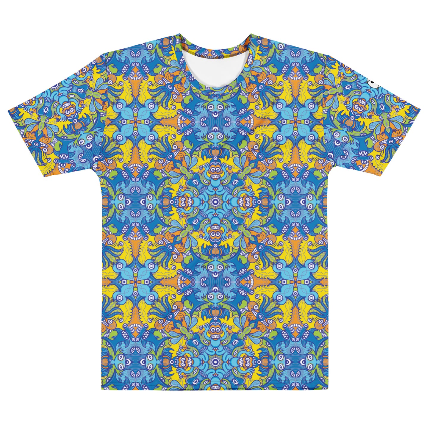 Wise Monkeys, Chaos to Mandala – Men’s Cotton All-over print T-Shirt. Front view