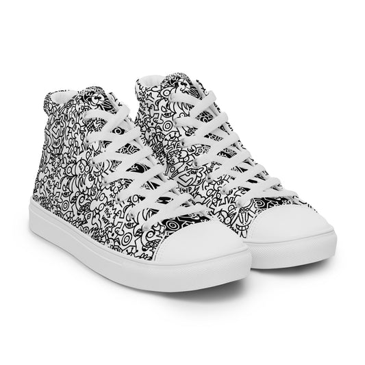 The Playful Power of Great Doodles for Bold People - Women’s high top canvas shoes. Overview