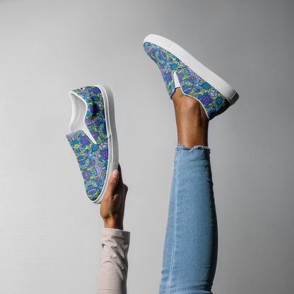 Once upon a time in an ocean full of life Women’s slip-on canvas shoes. Lifestyle