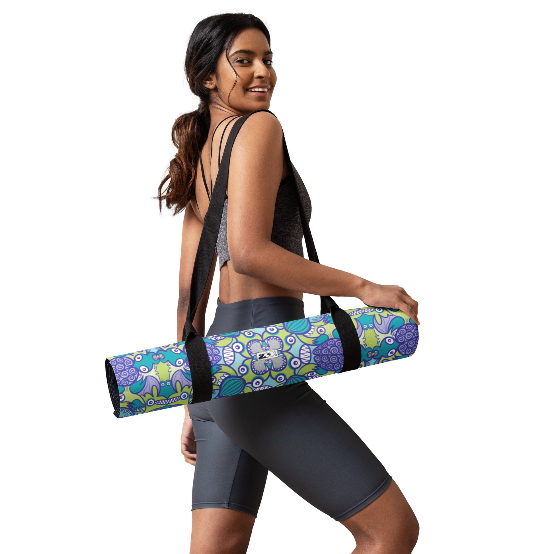 Once upon a time in an ocean full of life All-over print Yoga mat. Lifestyle