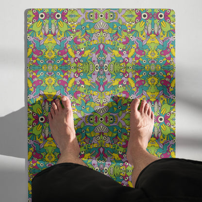 It's life but not as we know it pattern design - Yoga mat. Top view