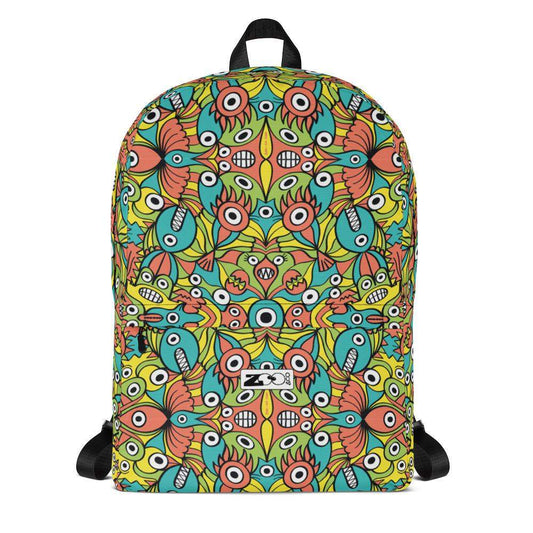 Alien monsters pattern design Backpack-Backpacks