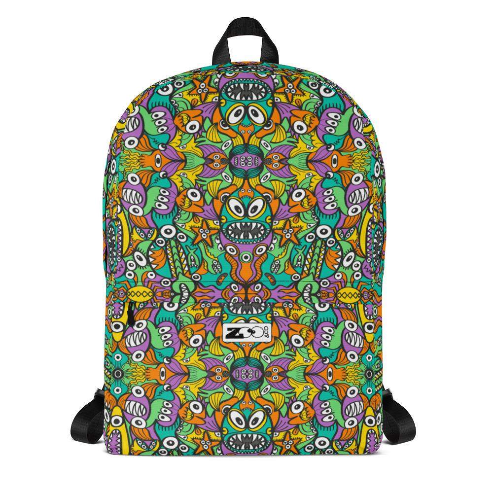 The vast ocean is full of doodle critters Backpack-Backpacks