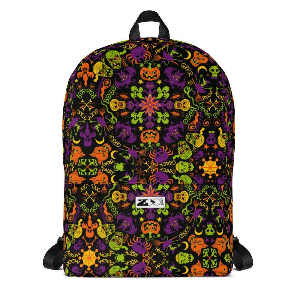 All Halloween stars in a creepy pattern design Backpack-Backpacks