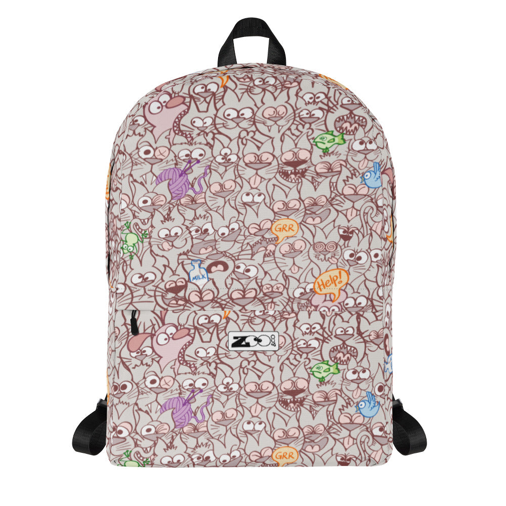 Exclusive design only for real cat lovers Backpack. Front view