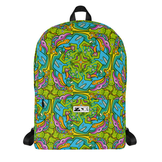 Too keep calm and doodle is more than just doodling Backpack. Front view