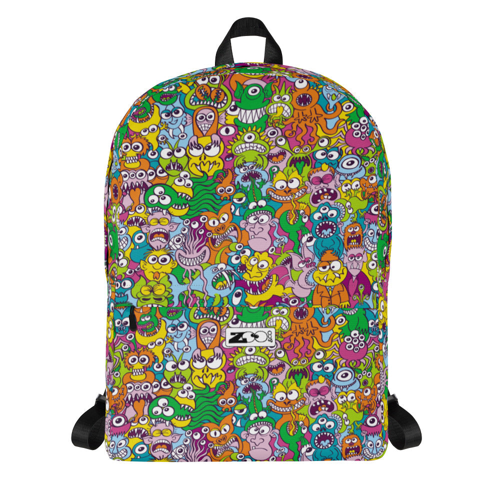 Humungous Backpack Terrific Halloween creatures ready for a horror movie Backpack – Zoo&co
