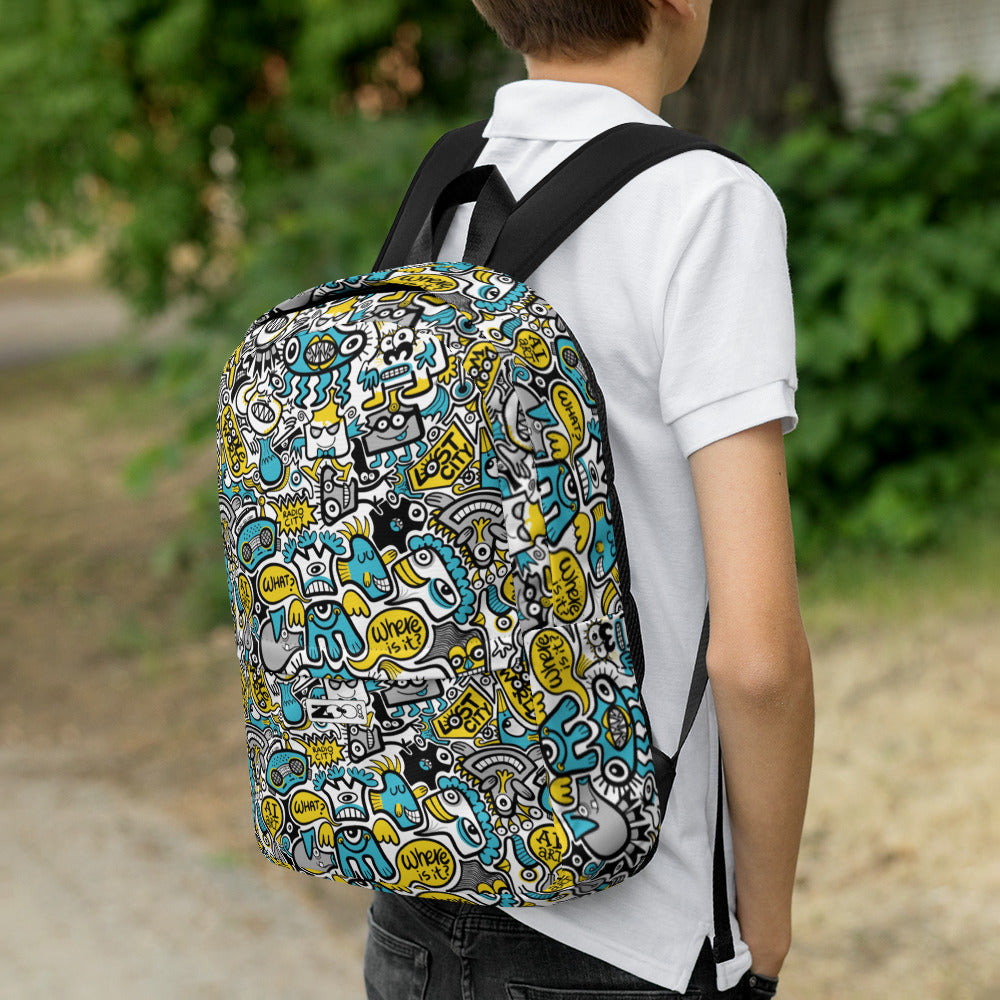 Discover a whole Doodle world in Lost city Backpack. Lifestyle