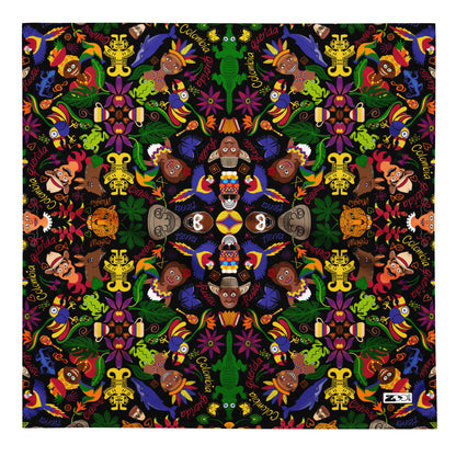 Colombia, the charm of a magical country All-over print bandana. Large size