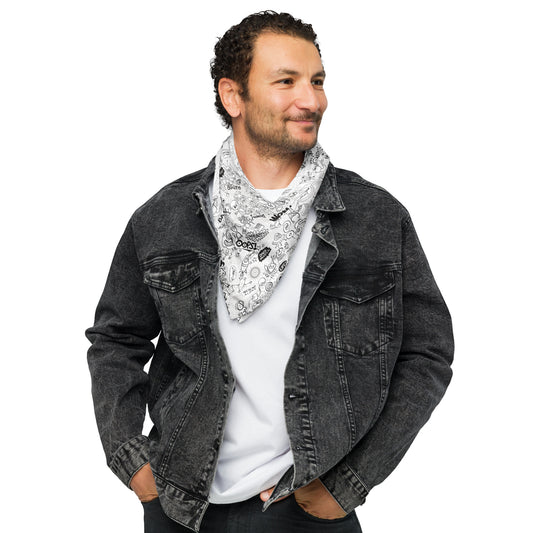 Celebrating the most comprehensive Doodle art of the universe All-over print bandana. Lifestyle