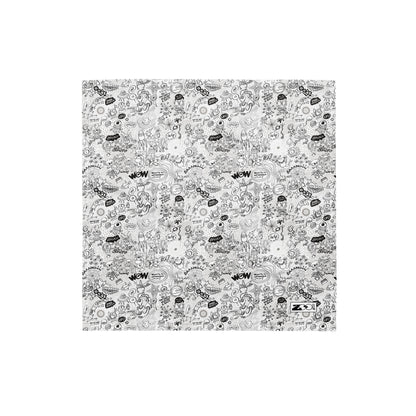 Celebrating the most comprehensive Doodle art of the universe All-over print bandana. Small size