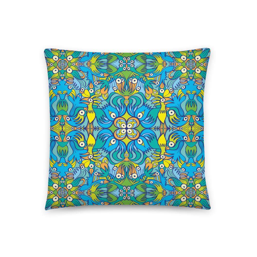 Exotic birds tropical pattern Basic Pillow-Basic pillows