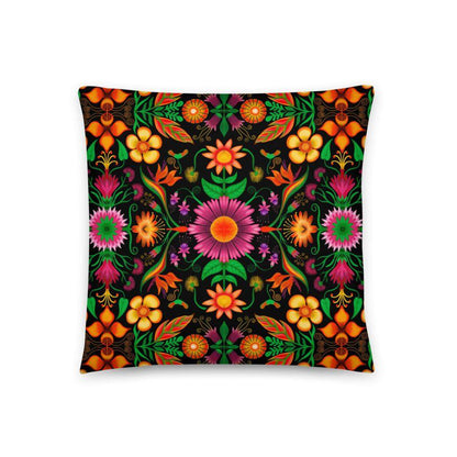Wild flowers in a luxuriant jungle Basic Pillow-Basic pillows