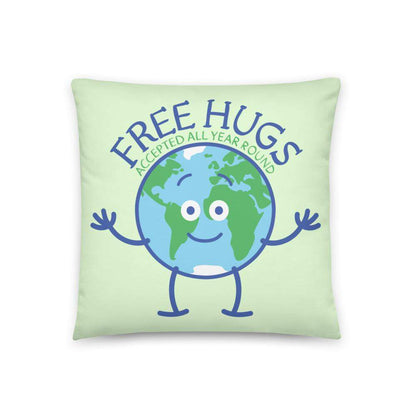 Planet Earth accepts free hugs all year round Basic Pillow-Basic pillows