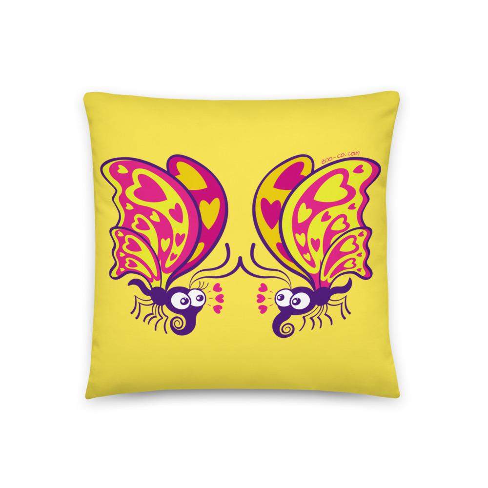 Beautiful butterflies falling in love Basic Pillow-Basic pillows