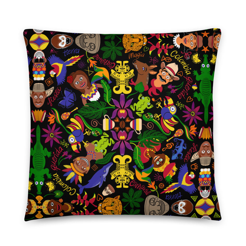 Colombia, the charm of a magical country Basic Pillow. 22x22. Back view