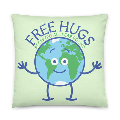 Planet Earth accepts free hugs all year round Basic Pillow-Basic pillows