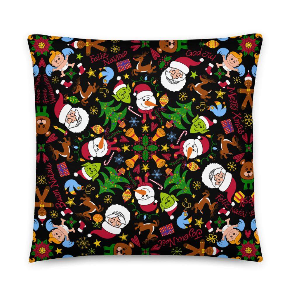 The joy of Christmas pattern design Basic Pillow-Basic pillows