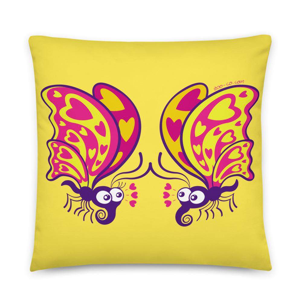 Beautiful butterflies falling in love Basic Pillow-Basic pillows