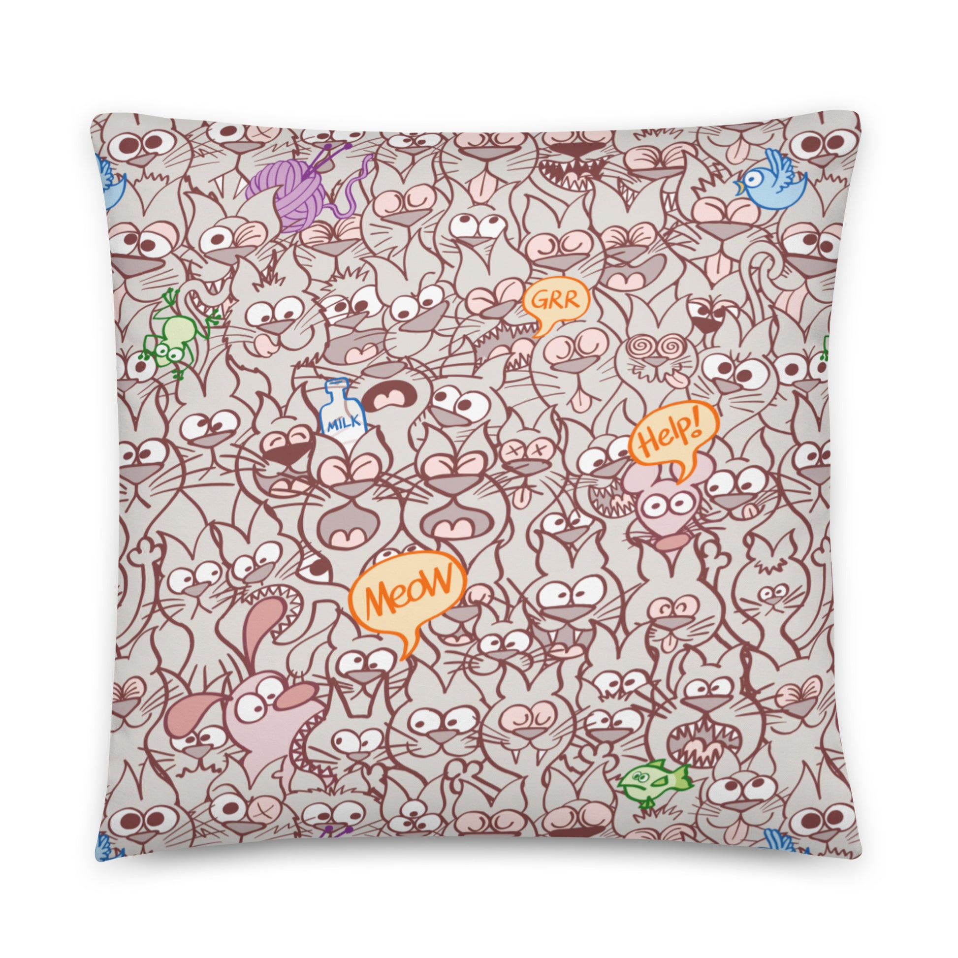 Exclusive design only for real cat lovers Basic Pillow. 22 x 22. Front view