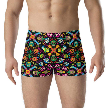 Mexican wrestlers colorful party Boxer Briefs-Boxer briefs