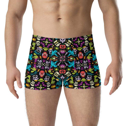 Spooky Halloween characters in a pattern design Boxer Briefs-Boxer briefs