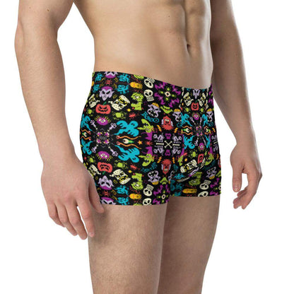 Spooky Halloween characters in a pattern design Boxer Briefs-Boxer briefs