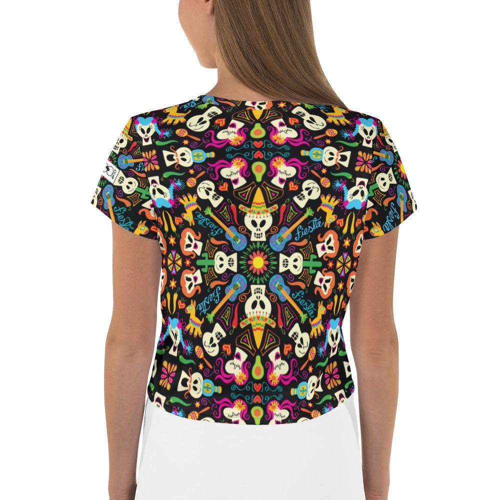 Day of the dead Mexican holiday All-Over Print Crop Tee-Crop Tees