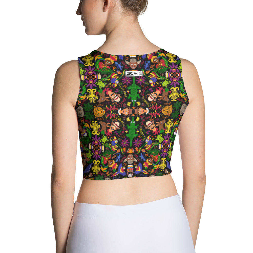 Colombia, the charm of a magical country Crop Top. Back view