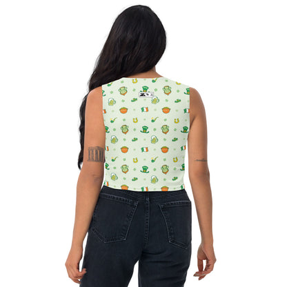 Celebrate Saint Patrick's Day in style Crop Top. Back view