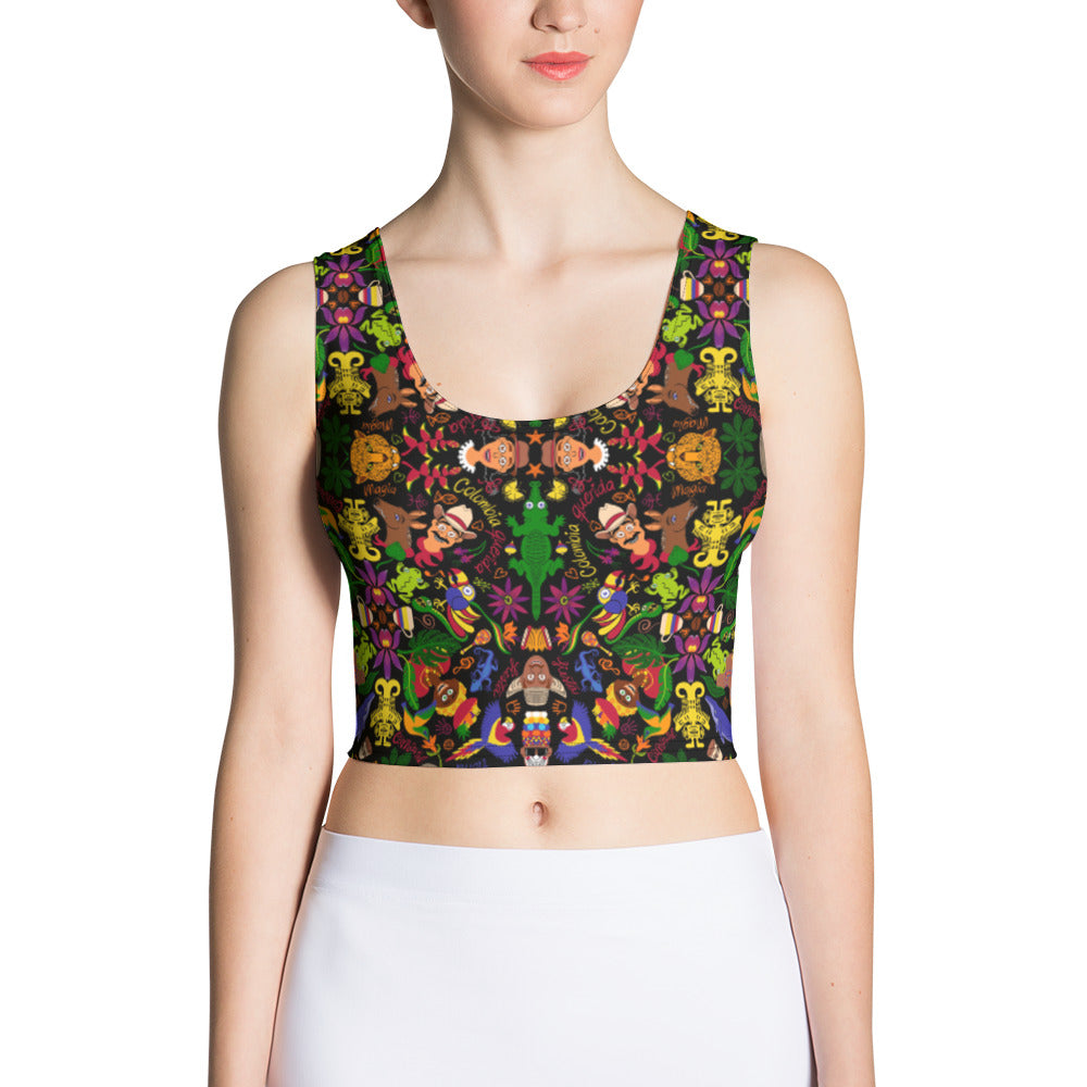 Colombia, the charm of a magical country Crop Top. Front view