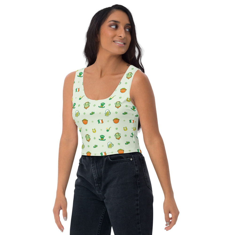 Celebrate Saint Patrick's Day in style Crop Top. Front view