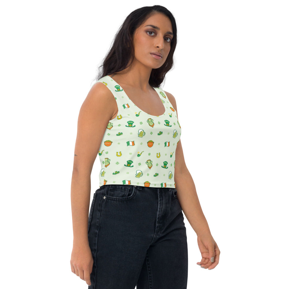 Celebrate Saint Patrick's Day in style Crop Top. Side view