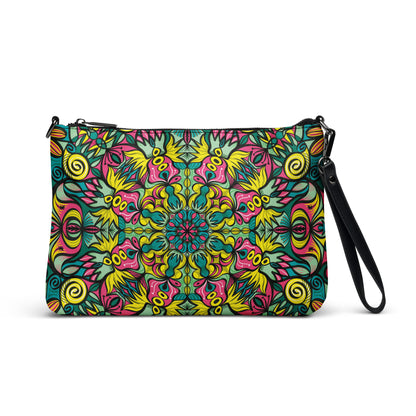Exploring Jungle Oddities: Inspiration from the Fascinating Wildflowers of the Tropics Crossbody bag. Front view