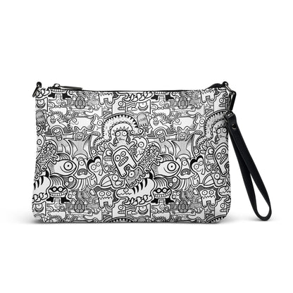 Fill your World with Cool Doodles Crossbody bag. Front view