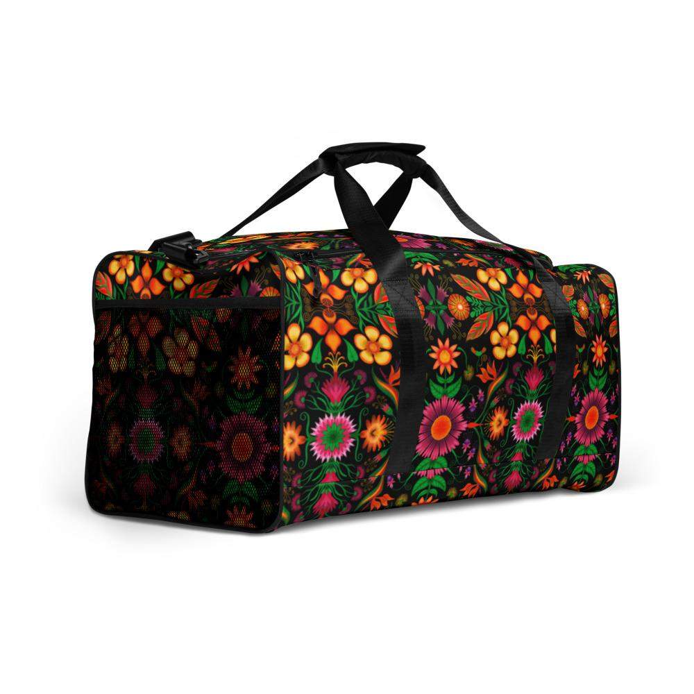 Wild flowers in a luxuriant jungle Duffle bag-Duffle bags